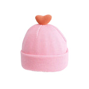 Bonnet Bébé Fille Pompon en Cœur 1 - Mon Petit Chapeau