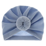 Bonnet Turban Bebe Uni Bun Bleu - Mon Petit Chapeau