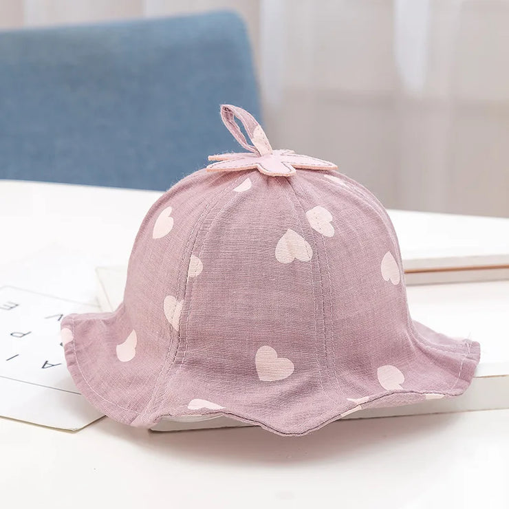 Chapeau Bébé Fille Petits Coeurs 3 - Mon Petit Chapeau