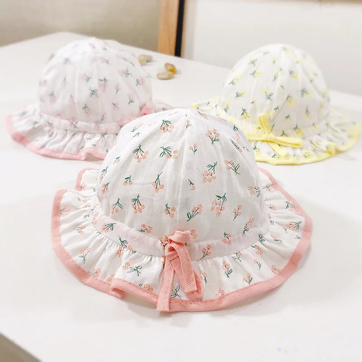 Chapeau Bébé Fille Coton Floral 2 - Mon Petit Chapeau