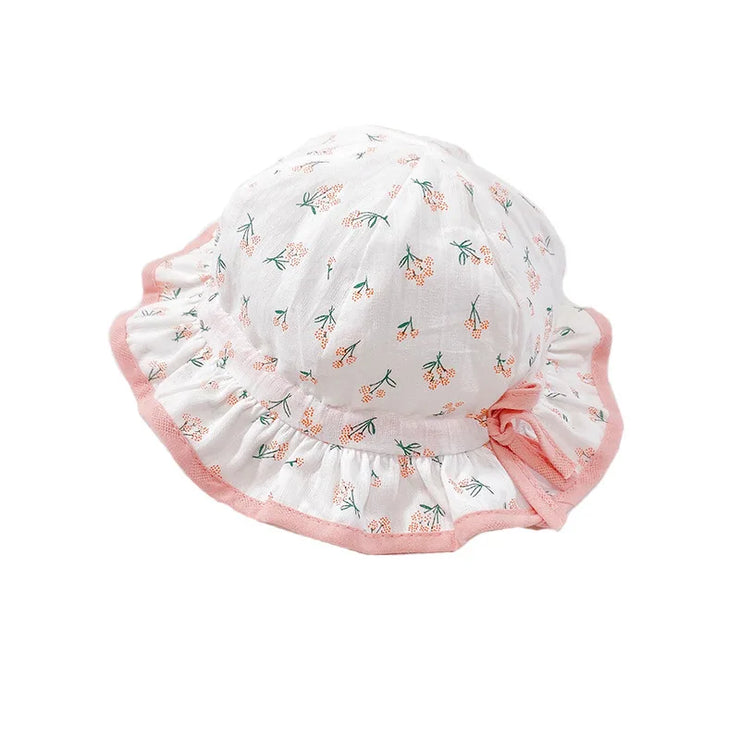 Chapeau Bébé Fille Coton Floral 1 - Mon Petit Chapeau