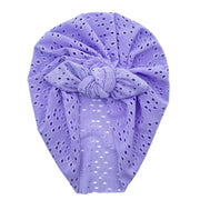 Turban Bebe en Dentelle Violet - Mon Petit Chapeau