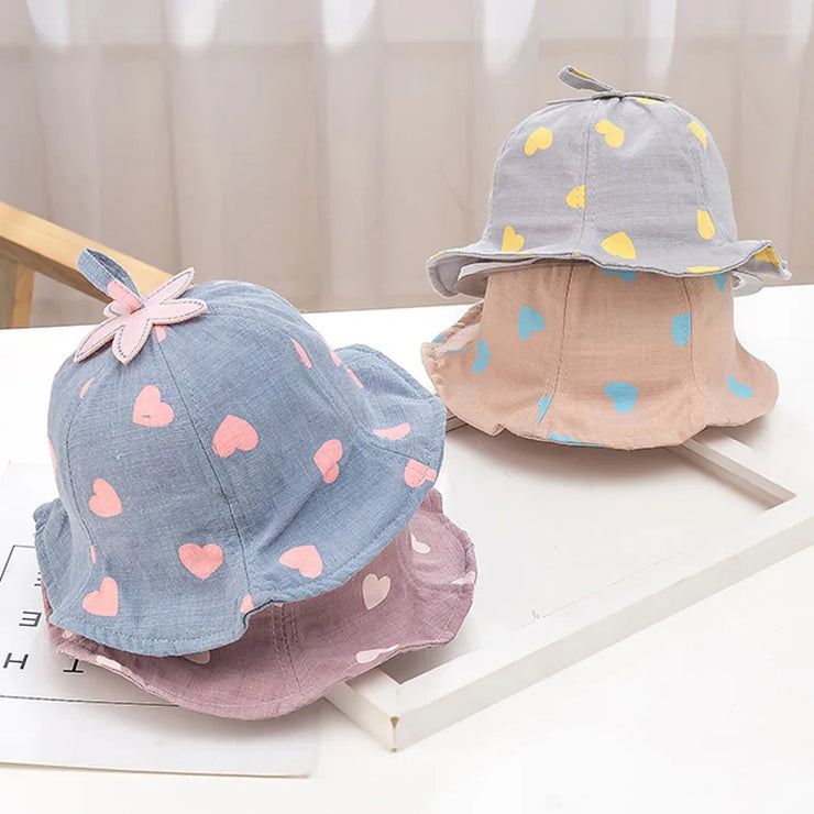 Chapeau Bébé Fille Petits Coeurs 1 - Mon Petit Chapeau