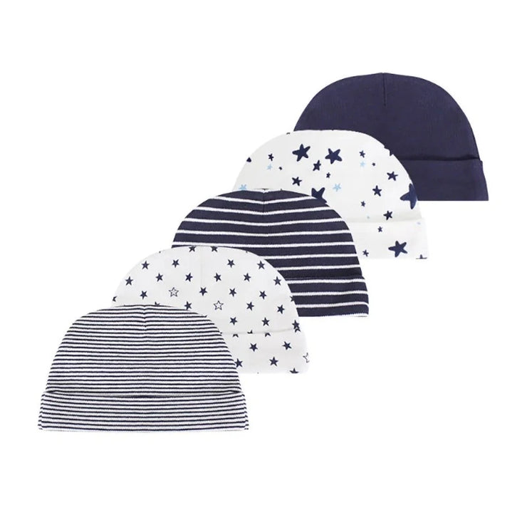 Bonnet Bébé Garçon Bleu et Blanc - Lot de 5 - Mon Petit Chapeau