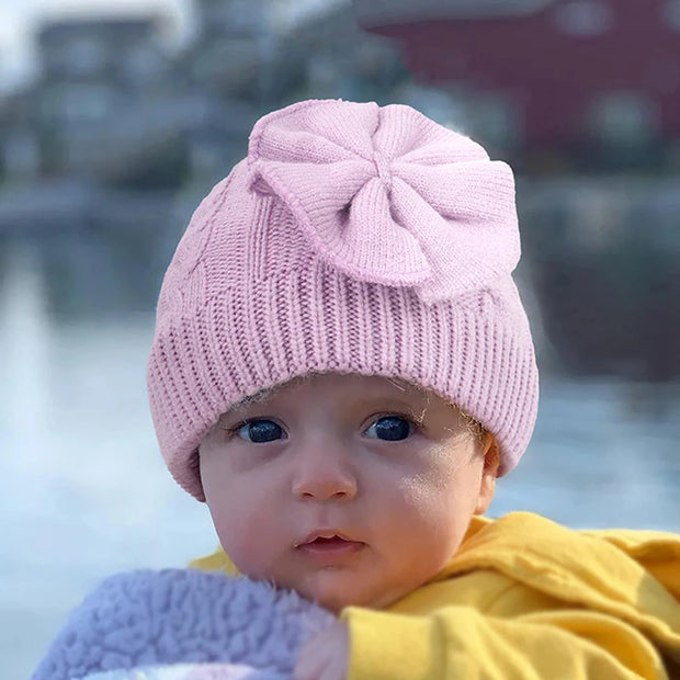 Bonnet Bebe Tricot Fille à Noeud 1 - Mon Petit Chapeau