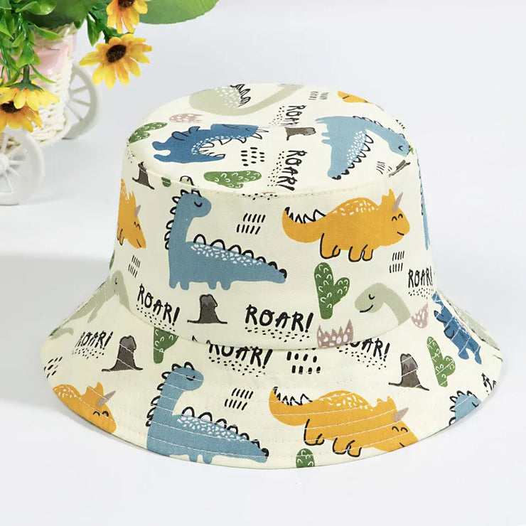 Chapeau Bébé Motifs Dinosaures Beige - Mon Petit Chapeau