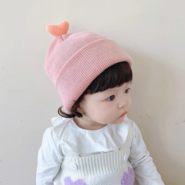 Bonnet Bébé Fille Pompon en Cœur 2 - Mon Petit Chapeau