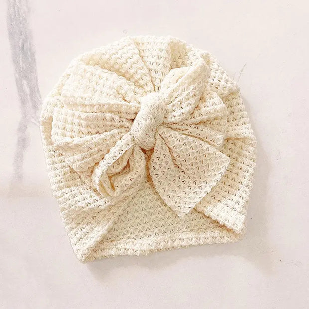 Turban Bebe Fille Tricoté Blanc - Mon Petit Chapeau