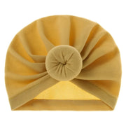 Bonnet Turban Bebe Uni Bun Jaune - Mon Petit Chapeau