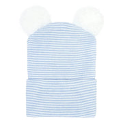 Bonnet Naissance Bleu à Pompon - Mon Petit Chapeau