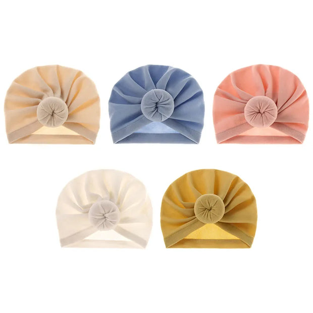 Bonnet Turban Bebe Uni Bun