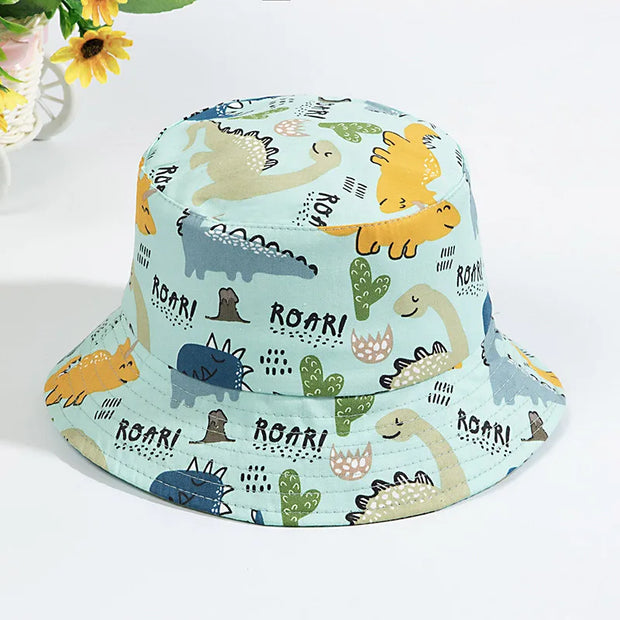 Chapeau Bébé Motifs Dinosaures Bleu Clair - Mon Petit Chapeau